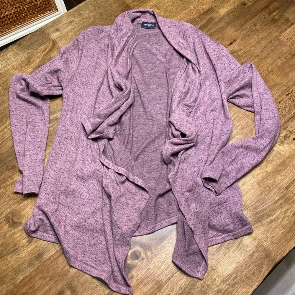 Tempted Lavender Open-Front Cardigan – Size L
